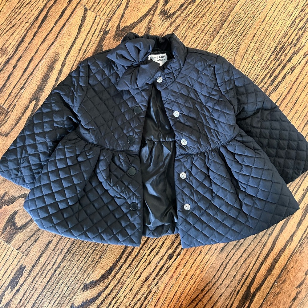 Janie and Jack quilted barn coat. Size 6-12 months